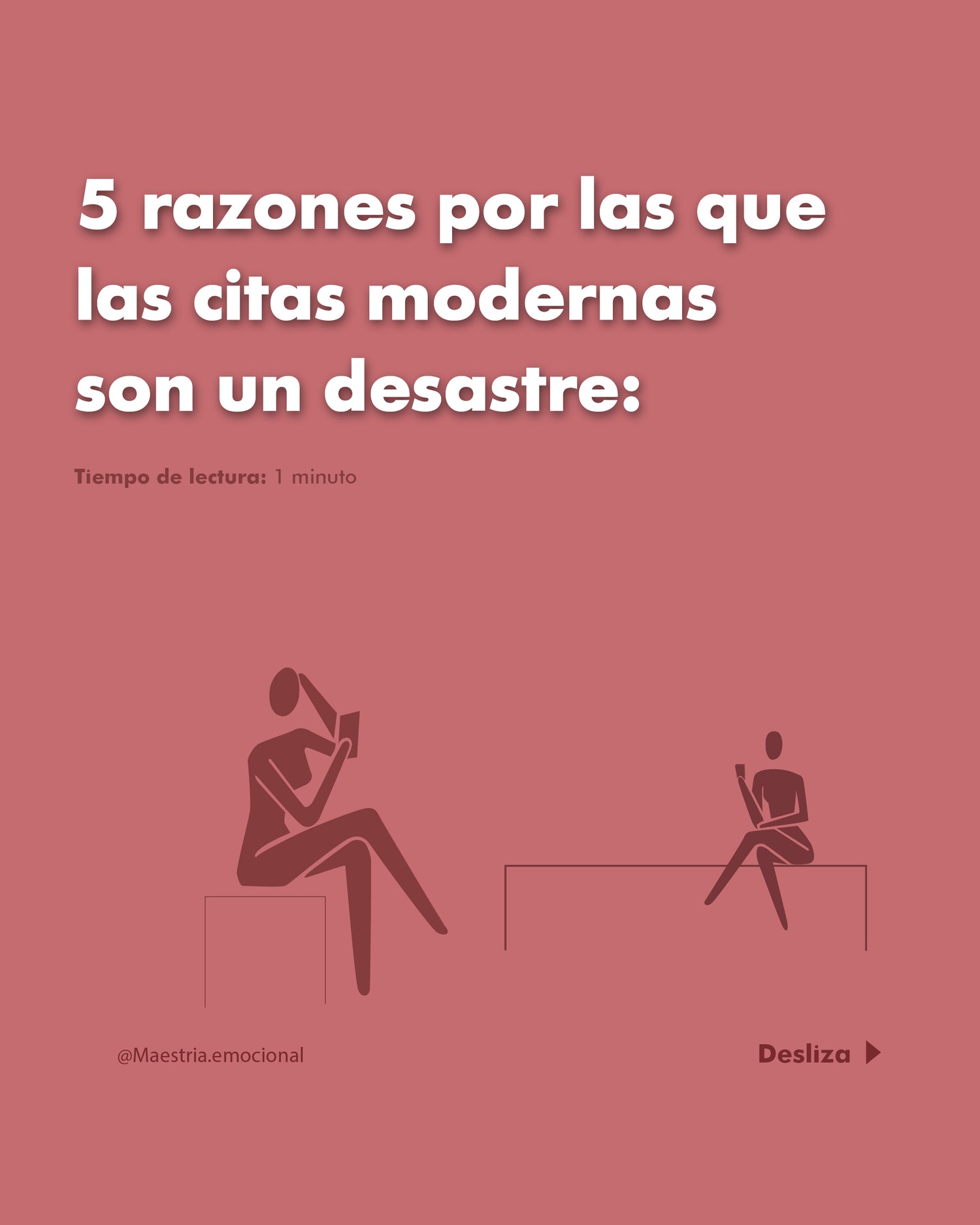 5 razones por las que las citas modernas son un desastre: